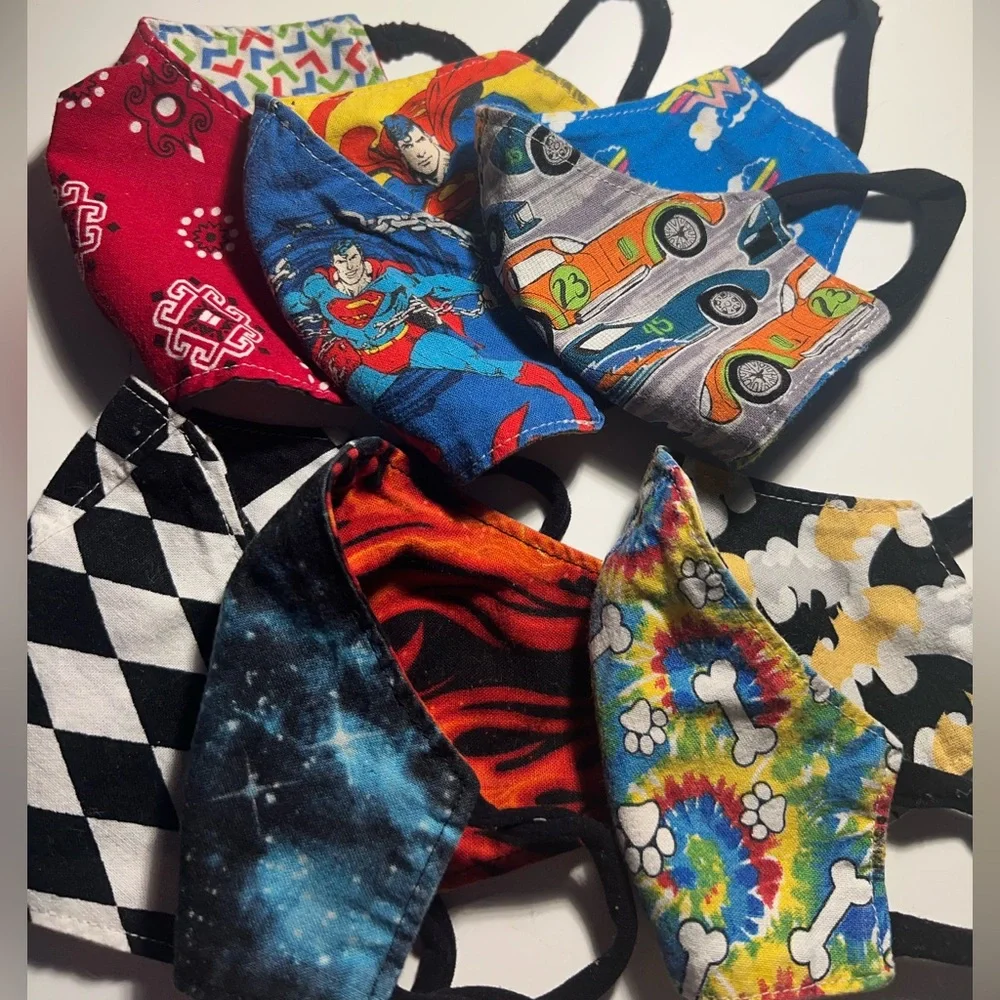 Vibrant Kids Face Masks with Fun Patterns